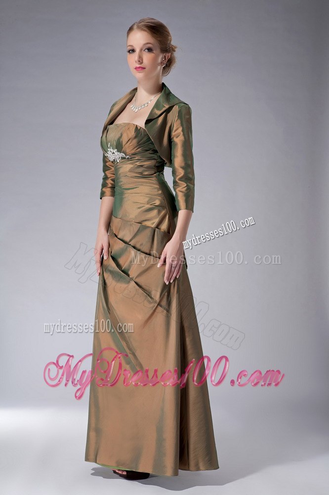 Ankle-length Mother Of The Bride Dress with Lace Up Closure