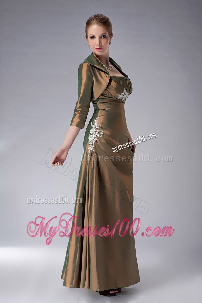 Ankle-length Mother Of The Bride Dress with Lace Up Closure