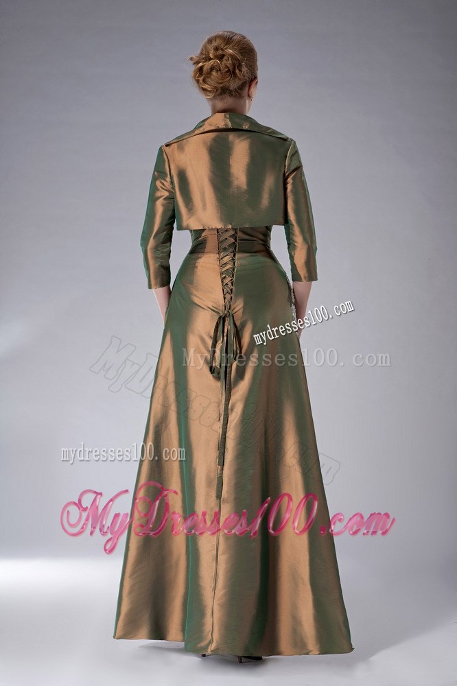 Ankle-length Mother Of The Bride Dress with Lace Up Closure