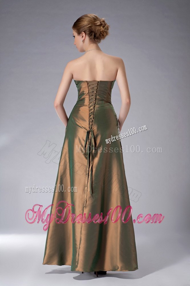 Ankle-length Mother Of The Bride Dress with Lace Up Closure