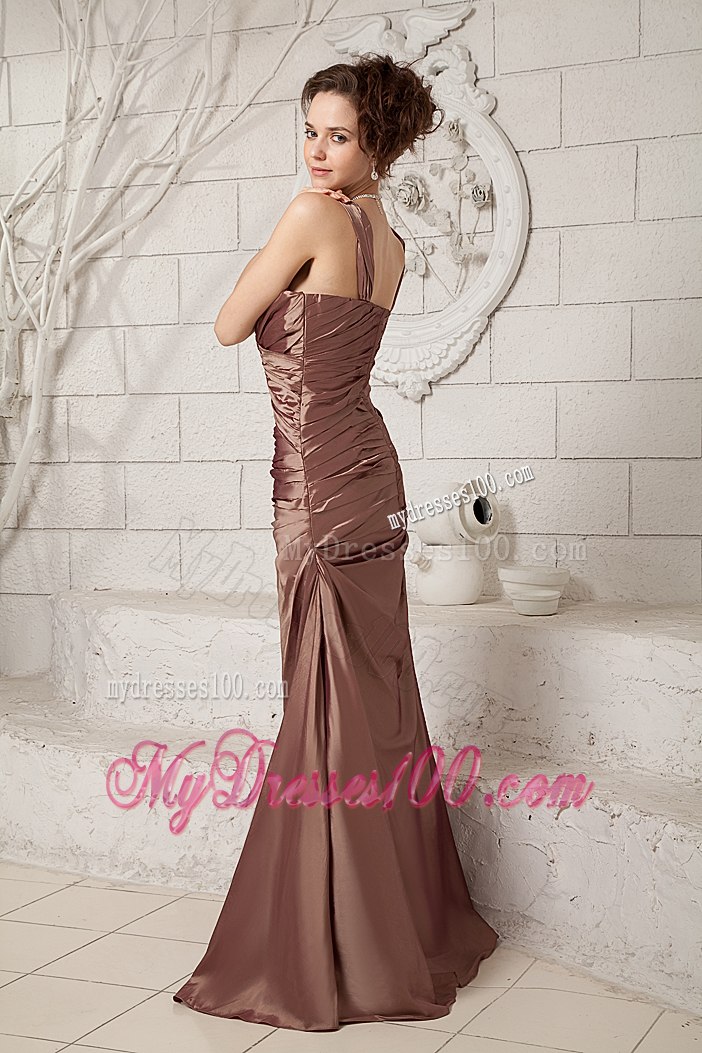 Ruched Taffeta Mother Wedding Outfit with Wide Straps for Cheap