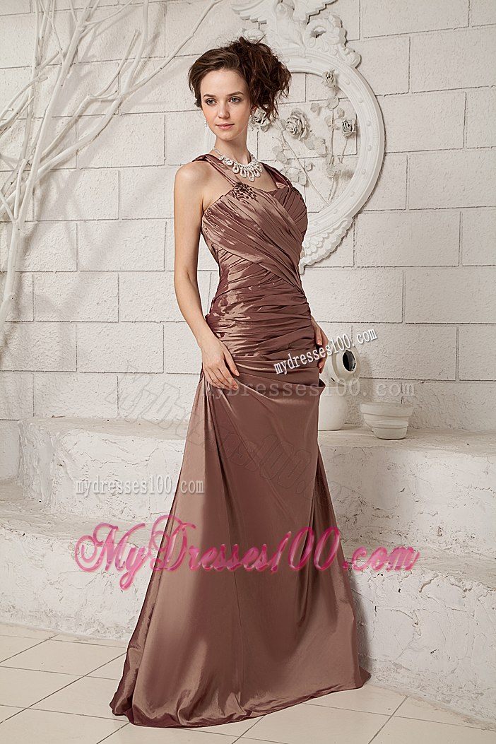 Ruched Taffeta Mother Wedding Outfit with Wide Straps for Cheap