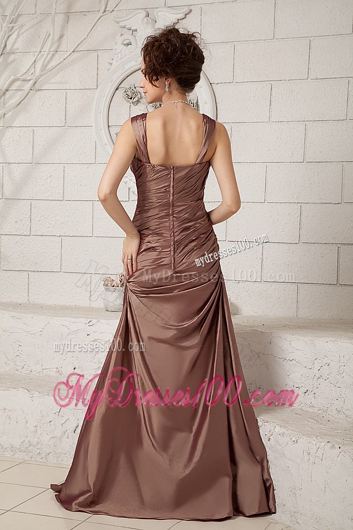 Ruched Taffeta Mother Wedding Outfit with Wide Straps for Cheap