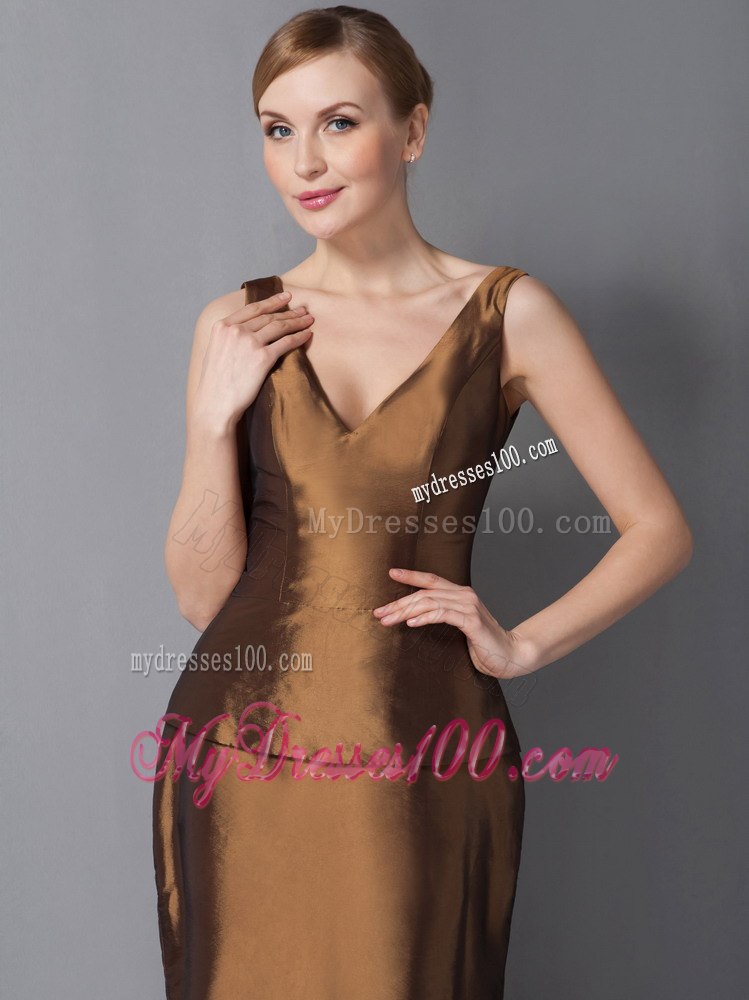 V-neck Ankle-length Mother Of Bride Dress with Flounce Sleeves Jacket