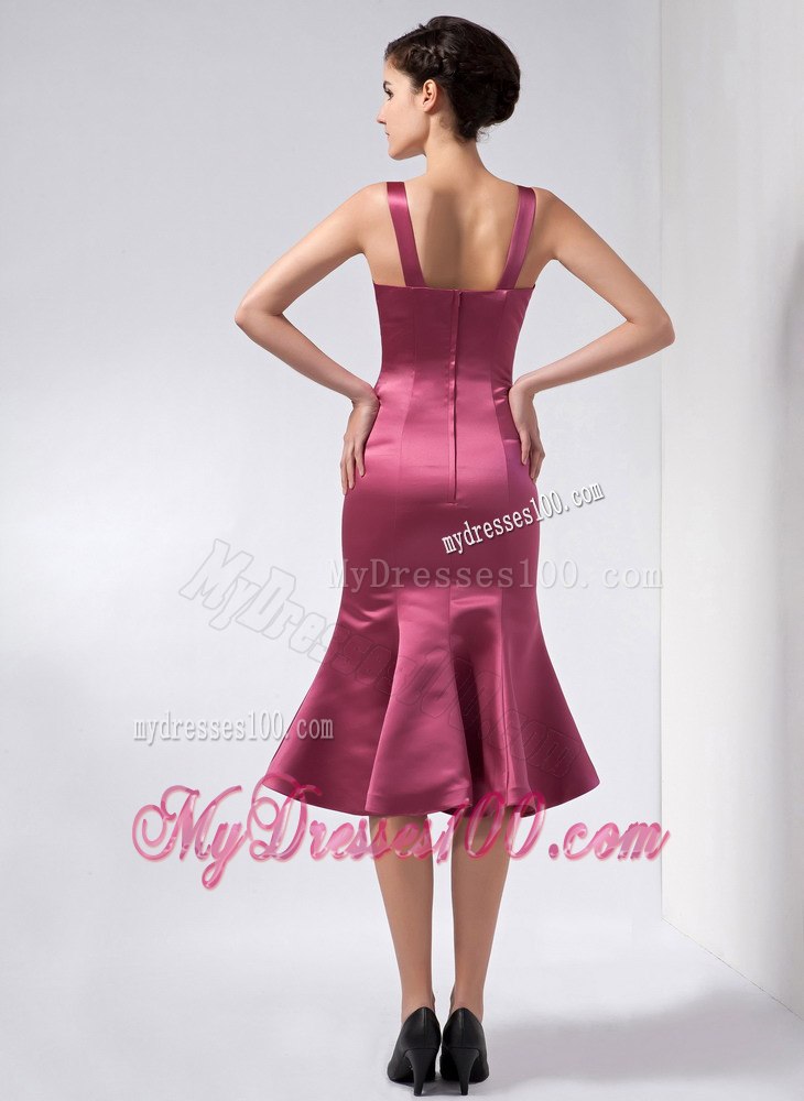 Latest Trumpet Knee-length Mother Bride Dress for 2013 Wedding