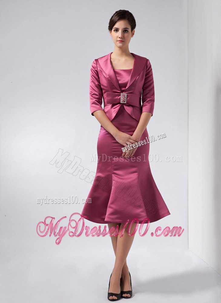 Latest Trumpet Knee-length Mother Bride Dress for 2013 Wedding