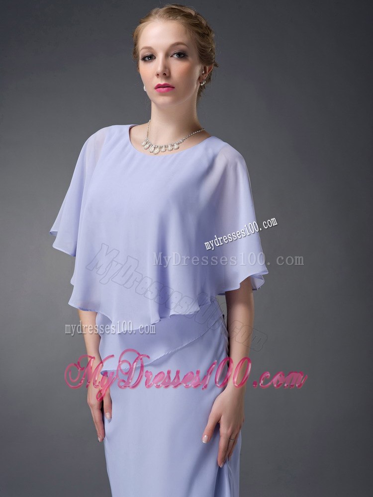Cheap Shawl Scoop-neckline Mother Of The Bride Dress Ankle-length