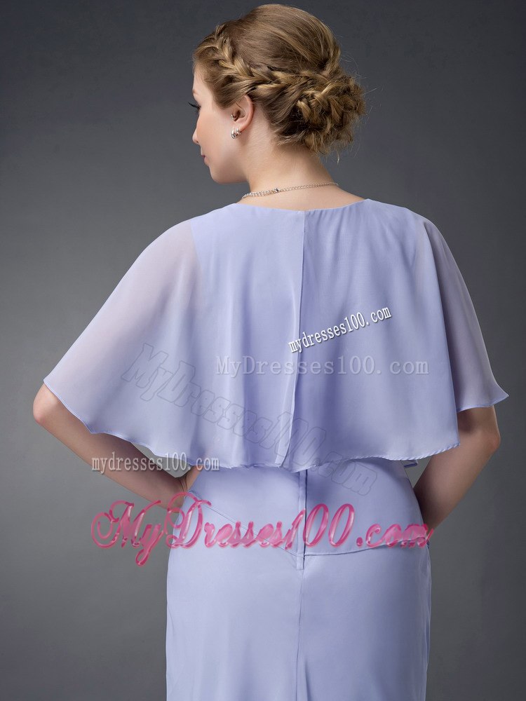 Cheap Shawl Scoop-neckline Mother Of The Bride Dress Ankle-length