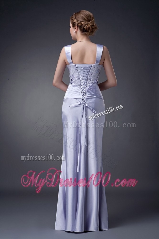 Column Lilac Mother In Law Dresses with Appliques and Lace Jacket