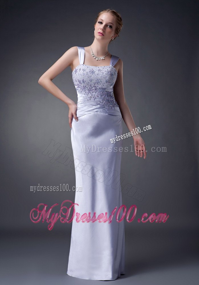 Column Lilac Mother In Law Dresses with Appliques and Lace Jacket