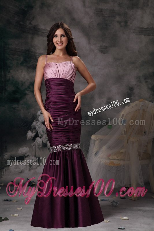 Ruched Lavender and Purple Mermaid Mother Outfit for Custom Made