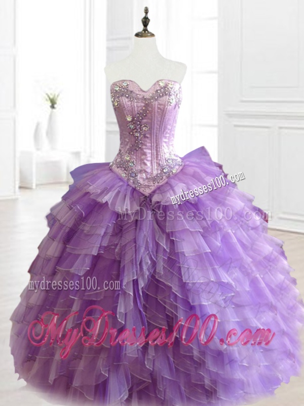 Beautiful Multi Color Sweetheart Quinceanera Dresses with Beading and Ruffles