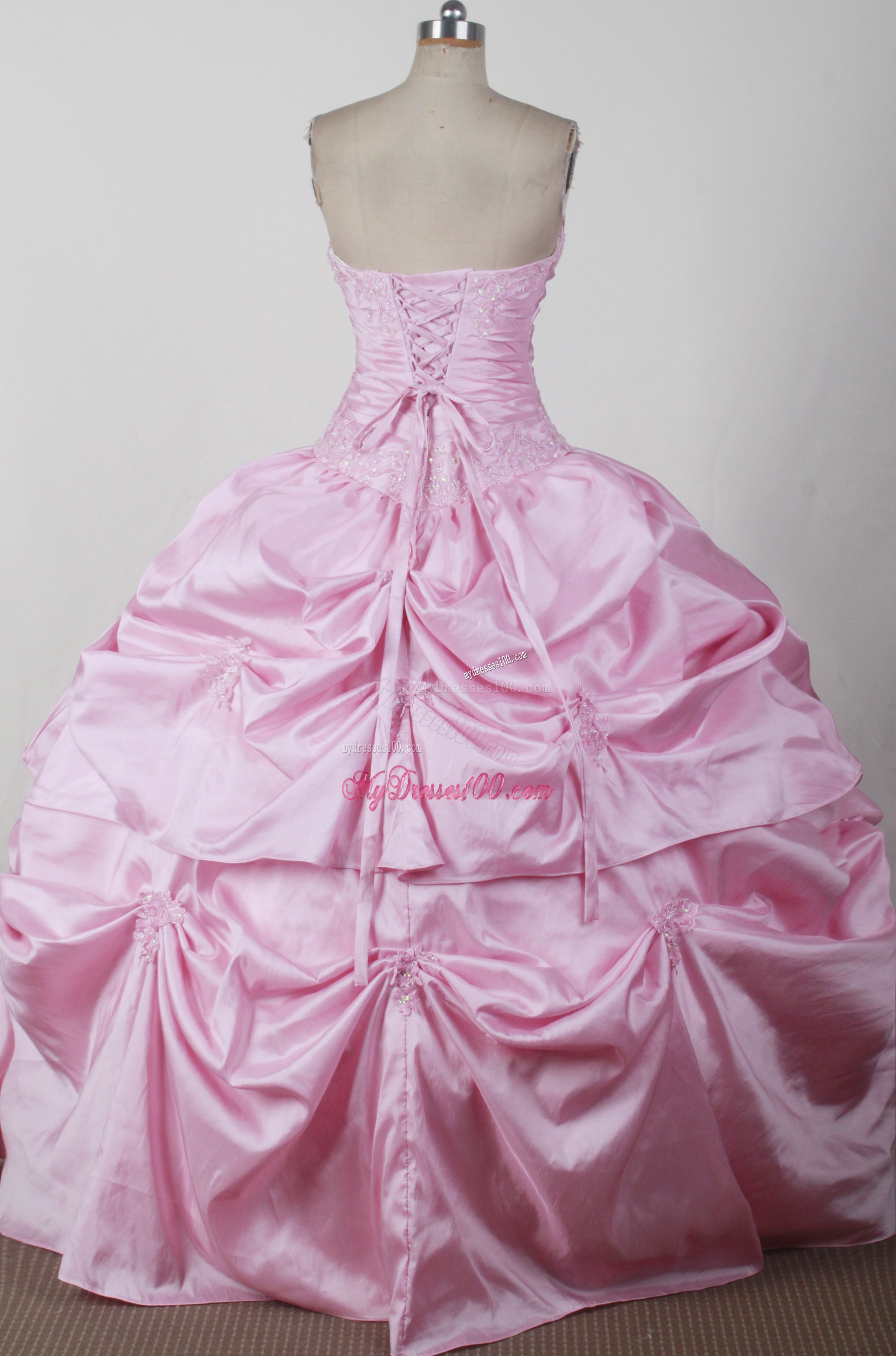 Pick-ups and Appliques Accent Baby Pink Quinceanera Dress with Jacket
