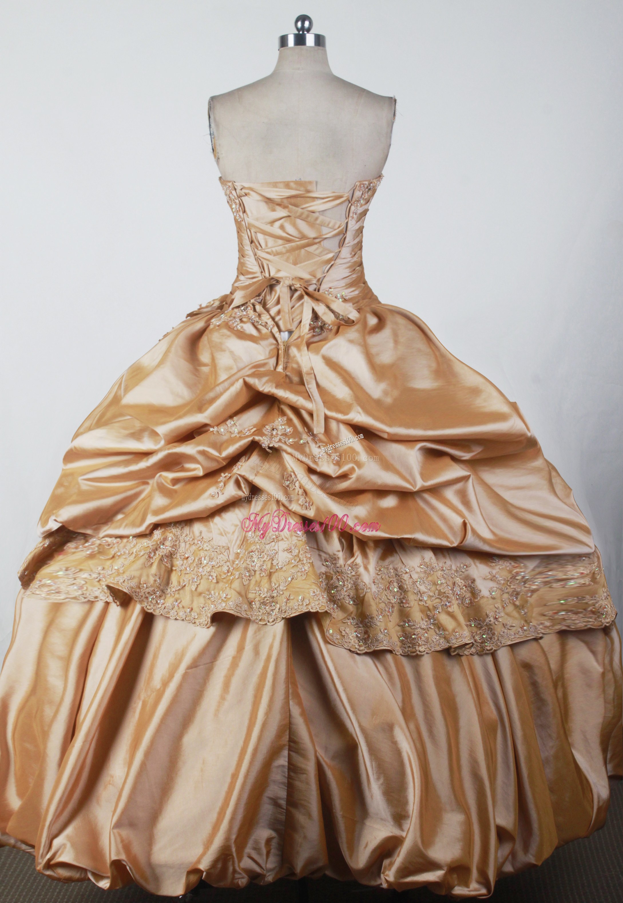 Floral and Appliqued Brown Quinceanera Dress with Jacket