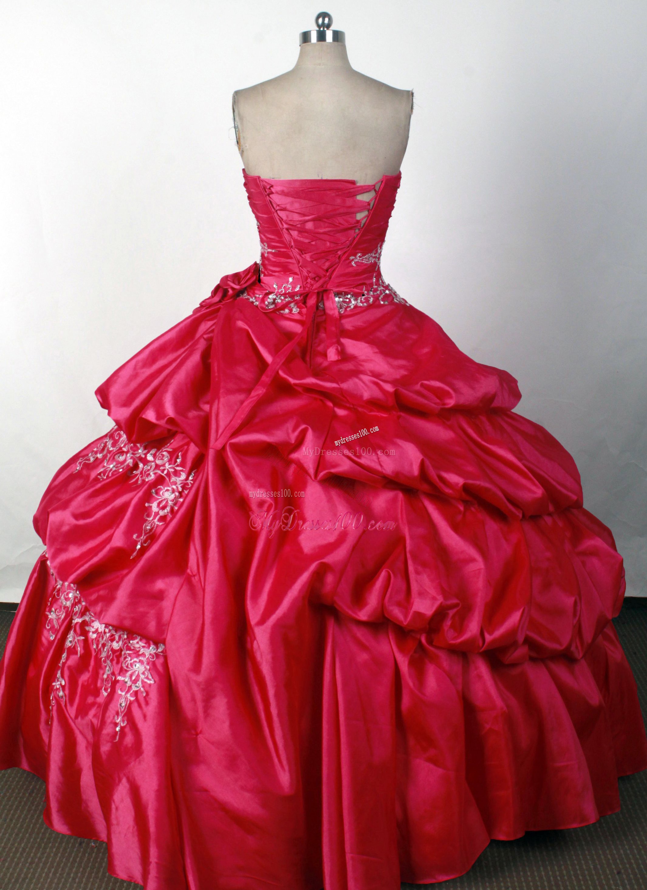 Appliques and Pick-ups Decorate Dresses 16 in Hot Pink