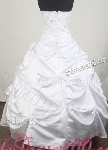 Beaded Bodice White Dress for Quinceanera with Zipper Up
