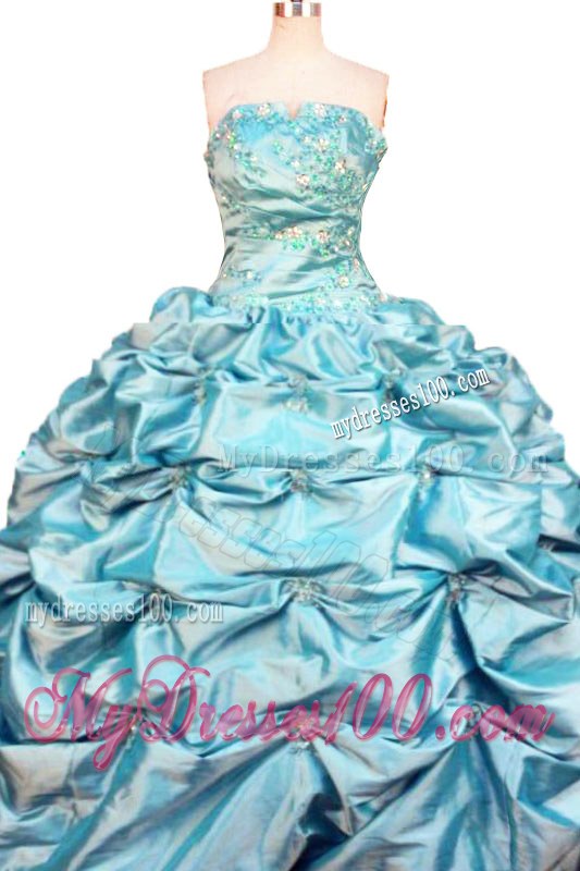 Affordable Pick-ups and Beaded Appliques Sweet 16 Dresses