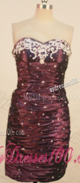 Pick-ups Layers Appliques Quinceanera Dresses in Dark Purple