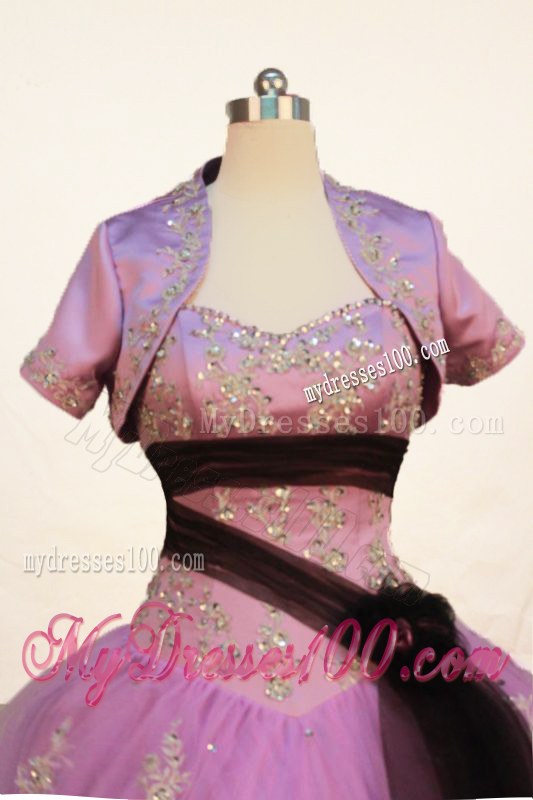 Affordable Strapless Lavender Sash Quinceanera Dress for Sale