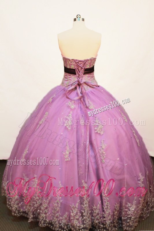 Affordable Strapless Lavender Sash Quinceanera Dress for Sale