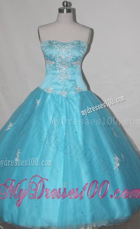 Princess Sweet 16 Dresses with Beaded and Appliqued Bodice