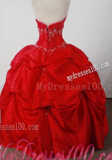 Pick-ups and Beading Decorate Halter Wine Red Quinceanera Dress