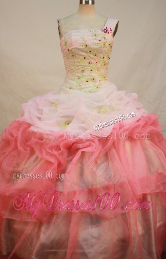 Multi-colored Pick-ups Quinceanera Gowns with Yellow Green Embroidery