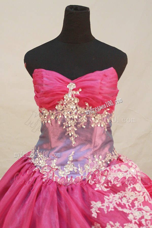 Beautiful Butterfly Appliques Sweetheart Lace-up Back Quinceanera Gown