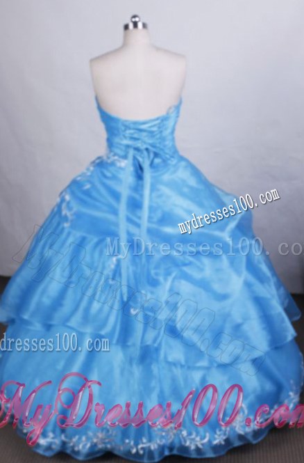 Ruching Lace Up Back Sweet 16 Dresses with Appliqued Hemline