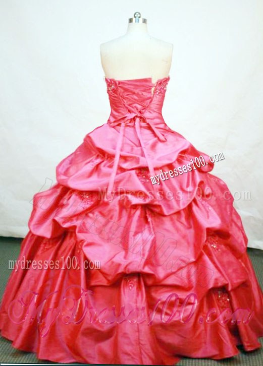 Ruching and Pick-ups Quinceanera Dress with Appliques