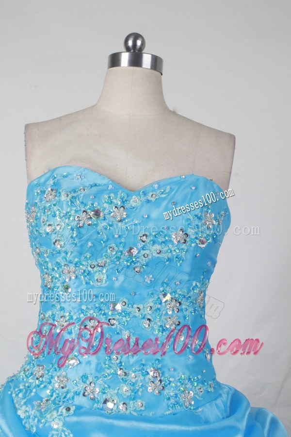 Aqua Blue Beading Appliques Sweet 15 16 Birthday Party Dresses in Vogue