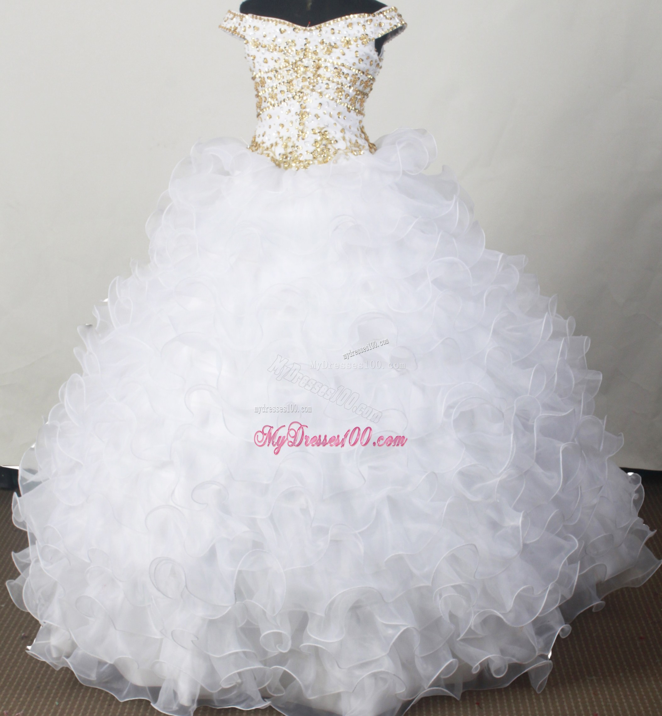 Beautiful Off The Shoulder Beading Quinceanera Dresses Ruffles Layers