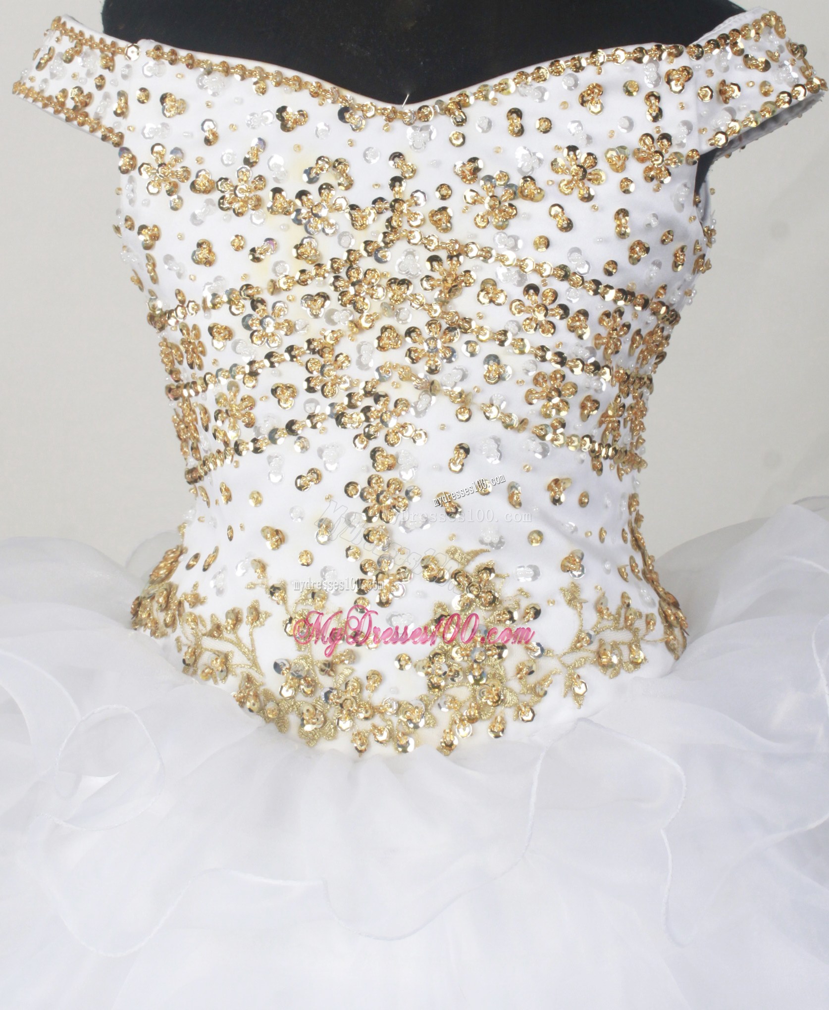 Beautiful Off The Shoulder Beading Quinceanera Dresses Ruffles Layers