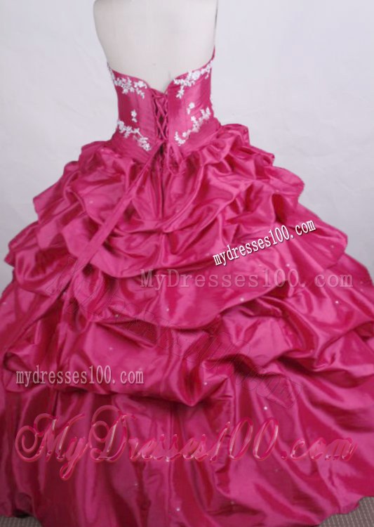 Elegant Sweetheart Appliques and Pick-ups Quinceanera Dresses