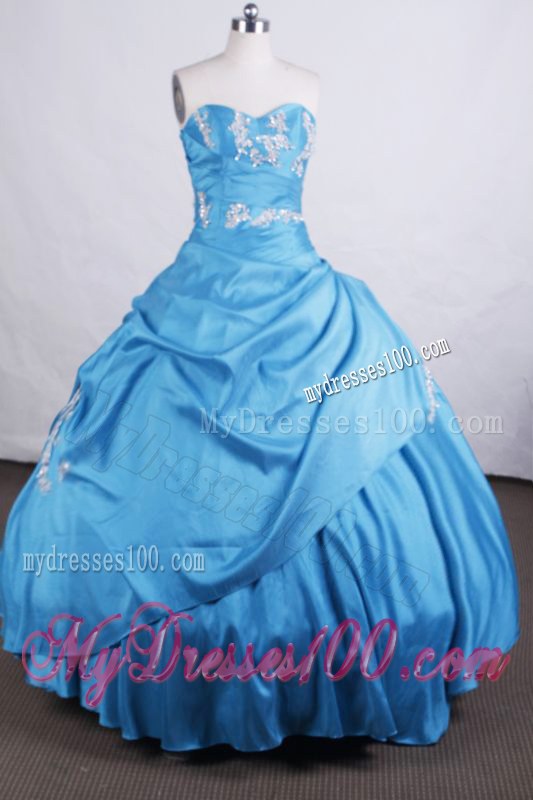 Ball gown Sweetheart Full length Appliques Quinceanera Dresses