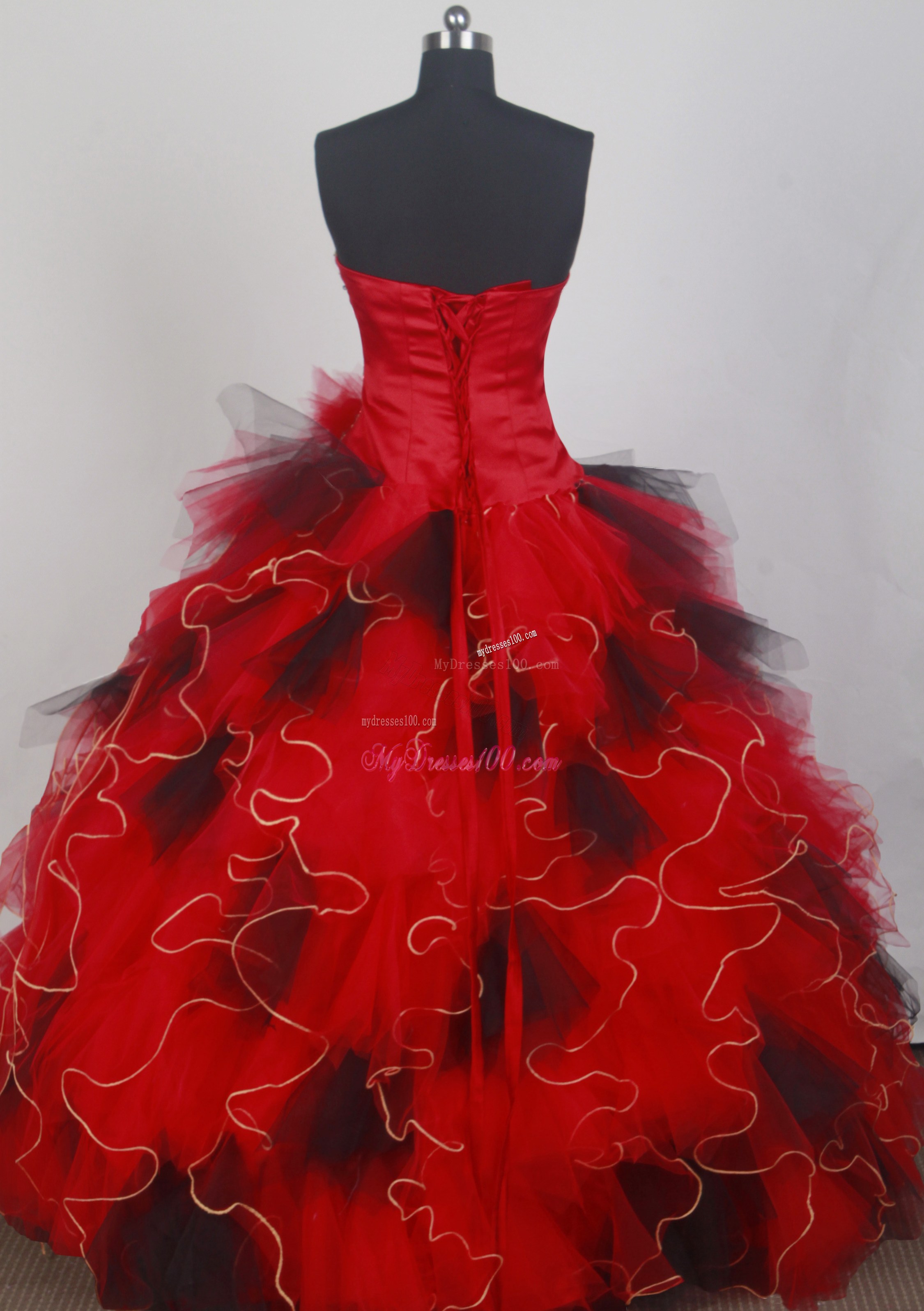 Special Two-toned Sweetheart Floor Length Ruffles Quinceanera Gowns