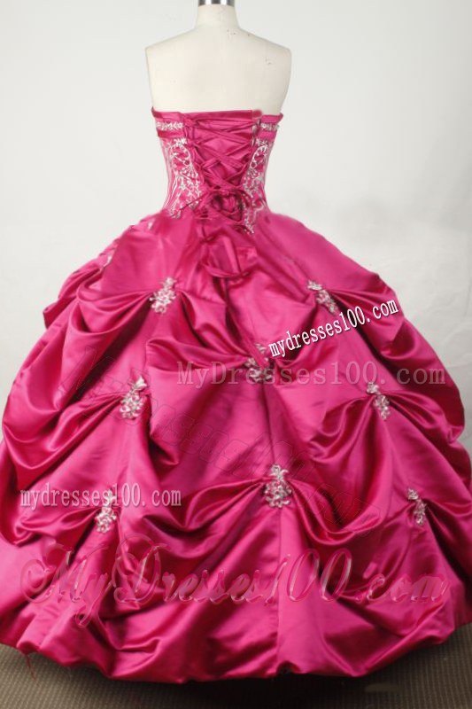 Bodice Beading Embroideries and Pick-ups Decorated Quinceanera Dress