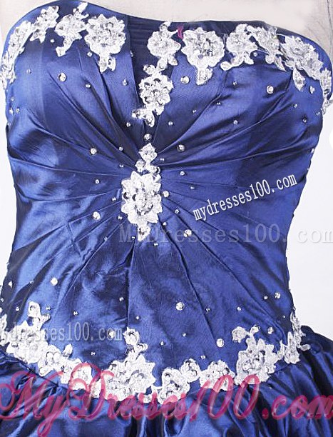 Beaded and Ruched Pick-ups Quinceanera Dress with Appliques