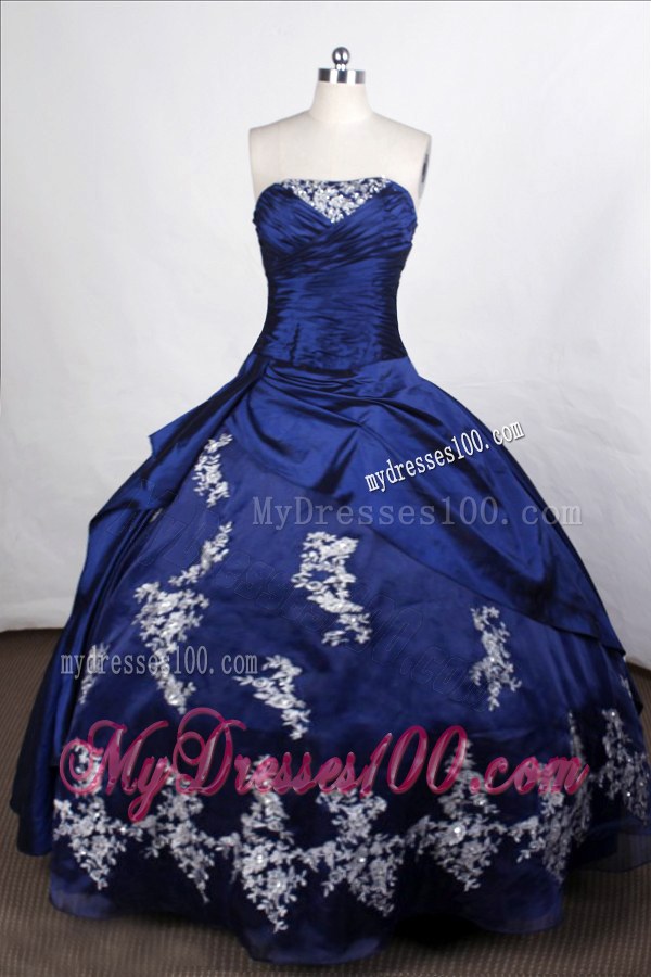 Noble Appliqued Sweet 16 Quinceanera Dress in Royal Blue 2013