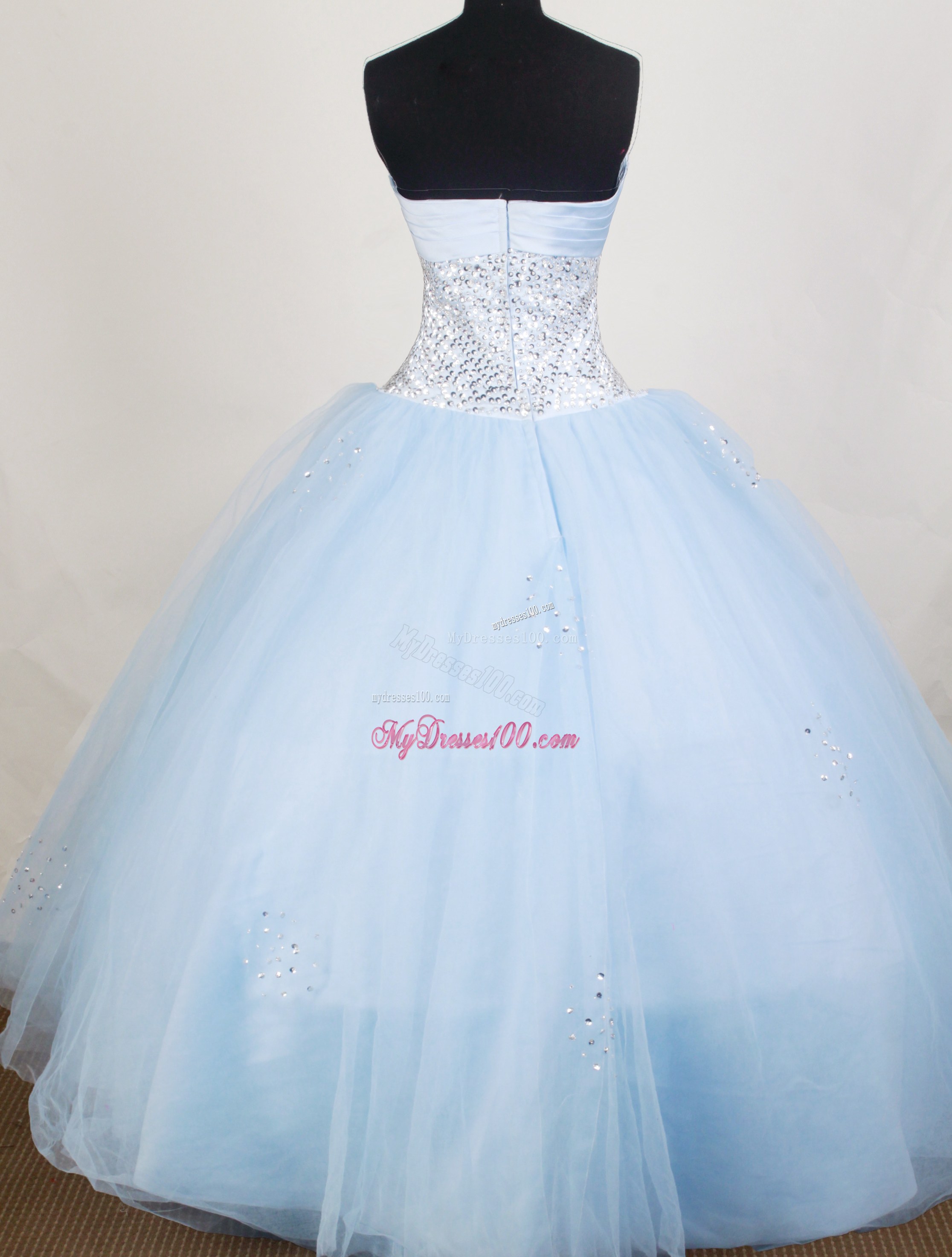 Quinceanera Dress with Beaded Sweetheart Neckline Beading Waist and Ball Gown