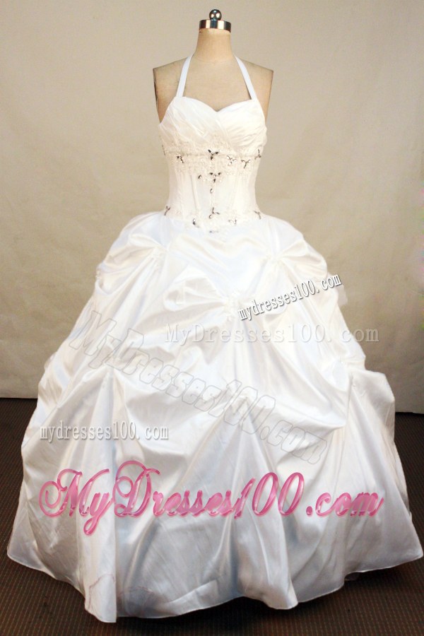 Pure Halter Top Beading Pick-ups Sweet 15 Party Dresses