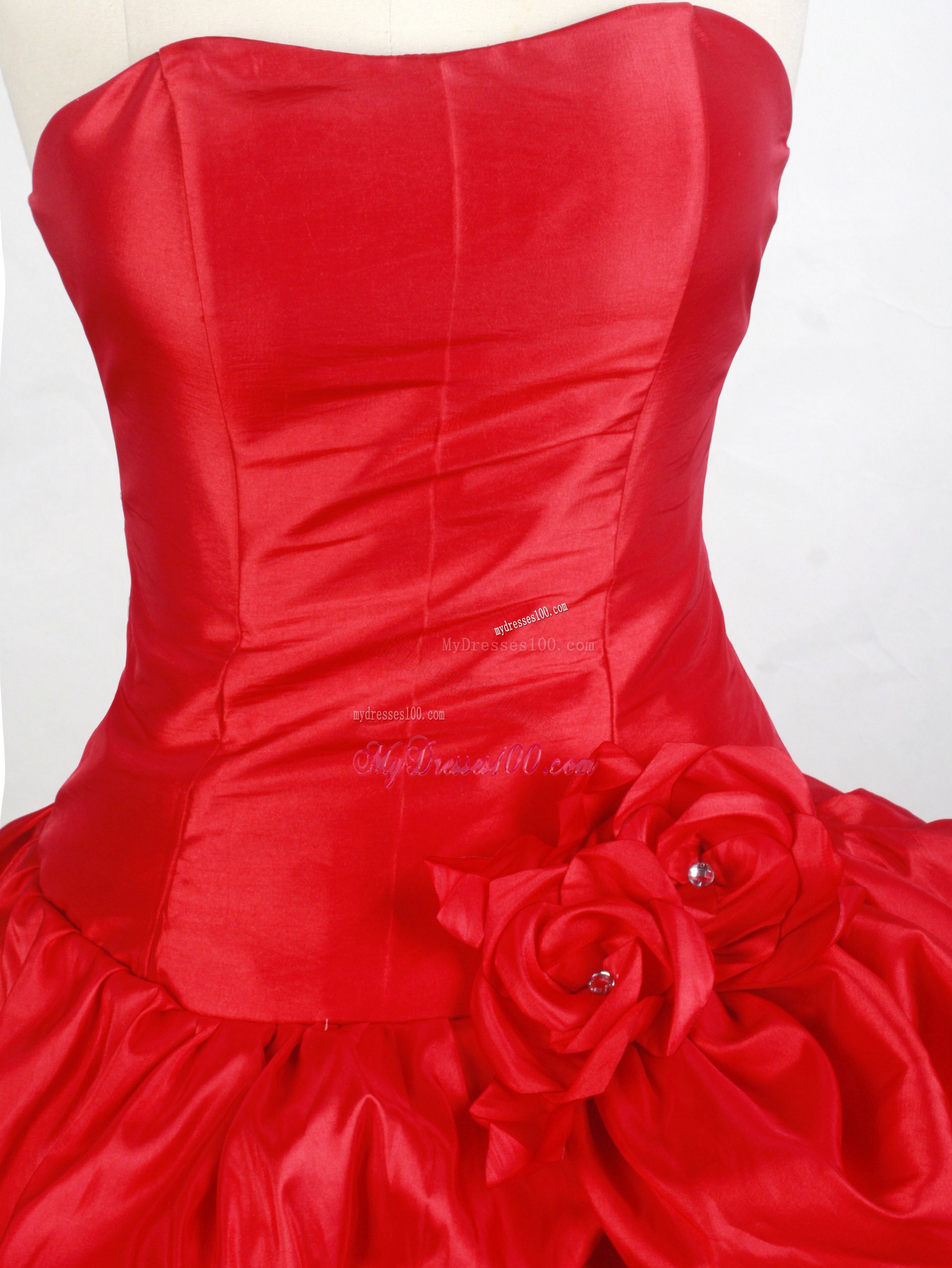 Pick-ups and Ruches Accent Quinceanera Dress in Wine Red