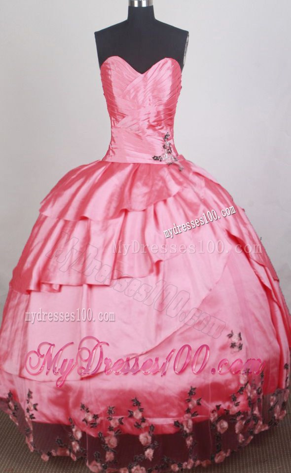 Detachable Layered Sweet 16 Quinceanera Dress in Hot Pink
