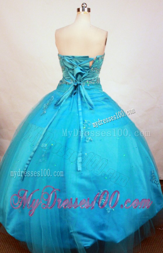 Sweetheart Quinceanera Dresses with Rhinestones and Appliques in Teal