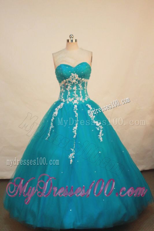 A-line Sequined Sweetheart Quinceanera Dresses with Appliques