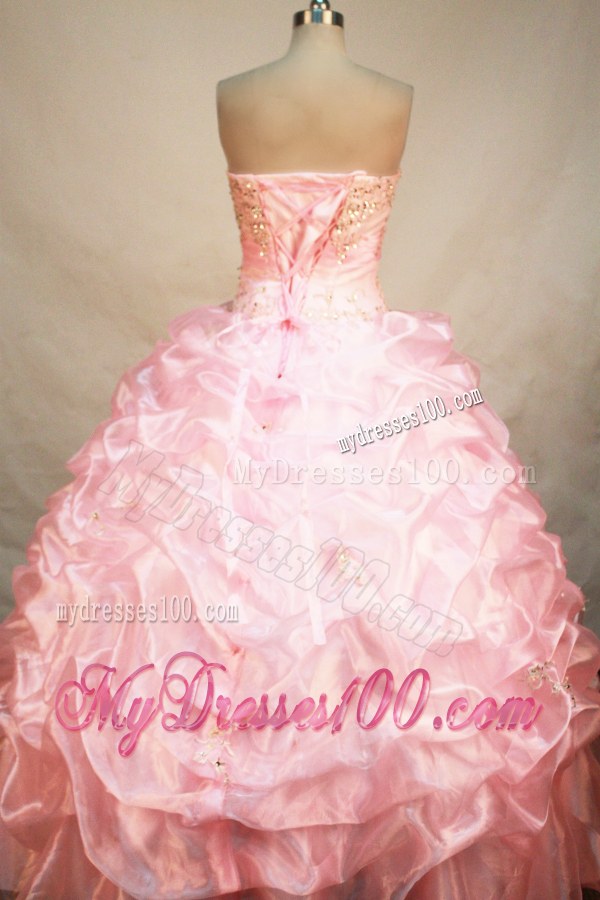 Beautiful Pick-ups Beading Quinceanera Gowns in Baby Pink