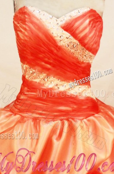 Diamond and Ruching Dress for Sweet 16 with Handle Flowers