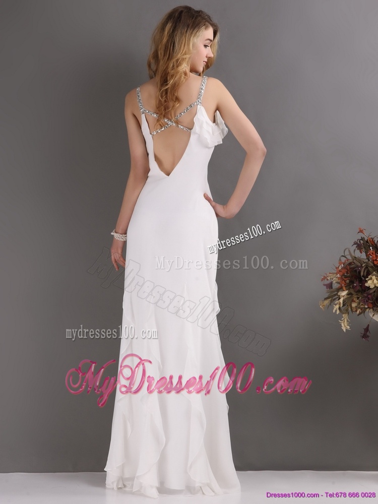 2016 Modest Empire Criss Cross Wedding Dress with Beading