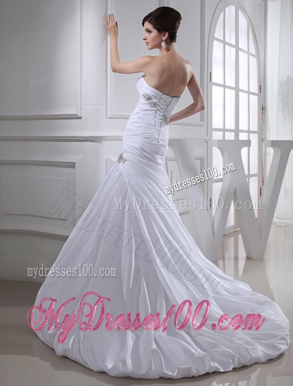 2016 Spring Popular Puffy Sweetheart Wedding Dress with Beading