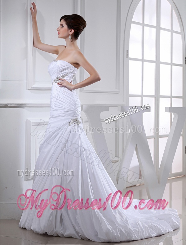 2016 Spring Popular Puffy Sweetheart Wedding Dress with Beading